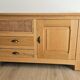 Buffet / TV unit in solid oak with a caned door.