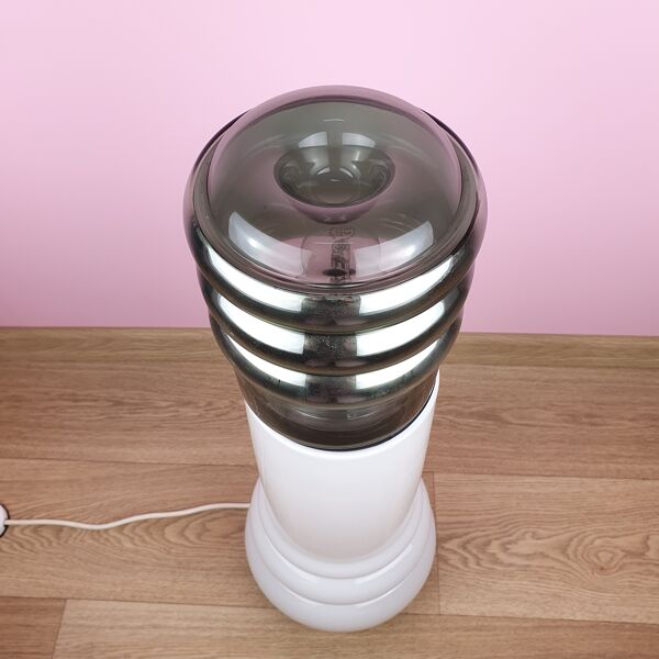 Lampadaire en verre opalin du milieu du siècle de Peil & Putzler, Allemagne, années 1960