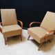Paire de fauteuils vintage Halabala 1950