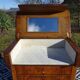 Commode coiffeuse, système en chemin de fer