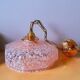Art Deco glass pendant from Clichy in pink