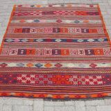 Turkish Kilim rug, vintage area rugs