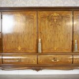 Inlaid Walnut Living Room Cabinet, 1950s