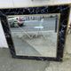 Mirror in brass and white veined black marble from the 70s