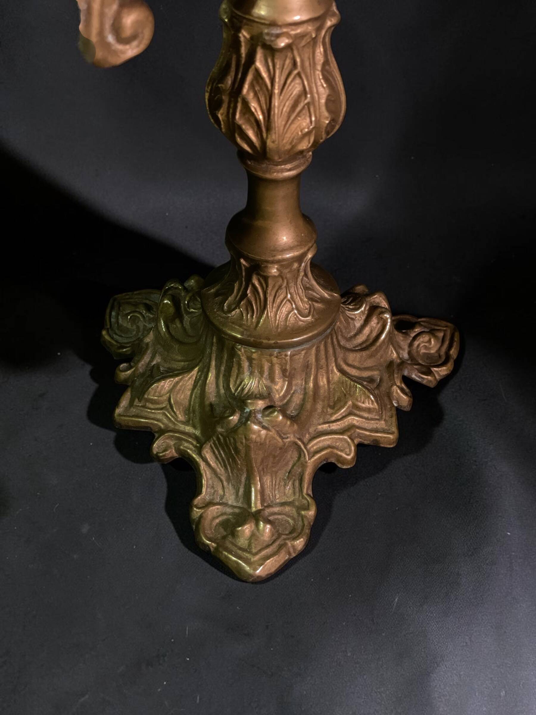 Pair of Napoleon III candelabra in brass, 19th century