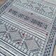 Handwoven Kilim rug made of camel wool, silk, and cactus – blue