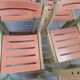 Set of 8 vintage 80s school chairs/ office