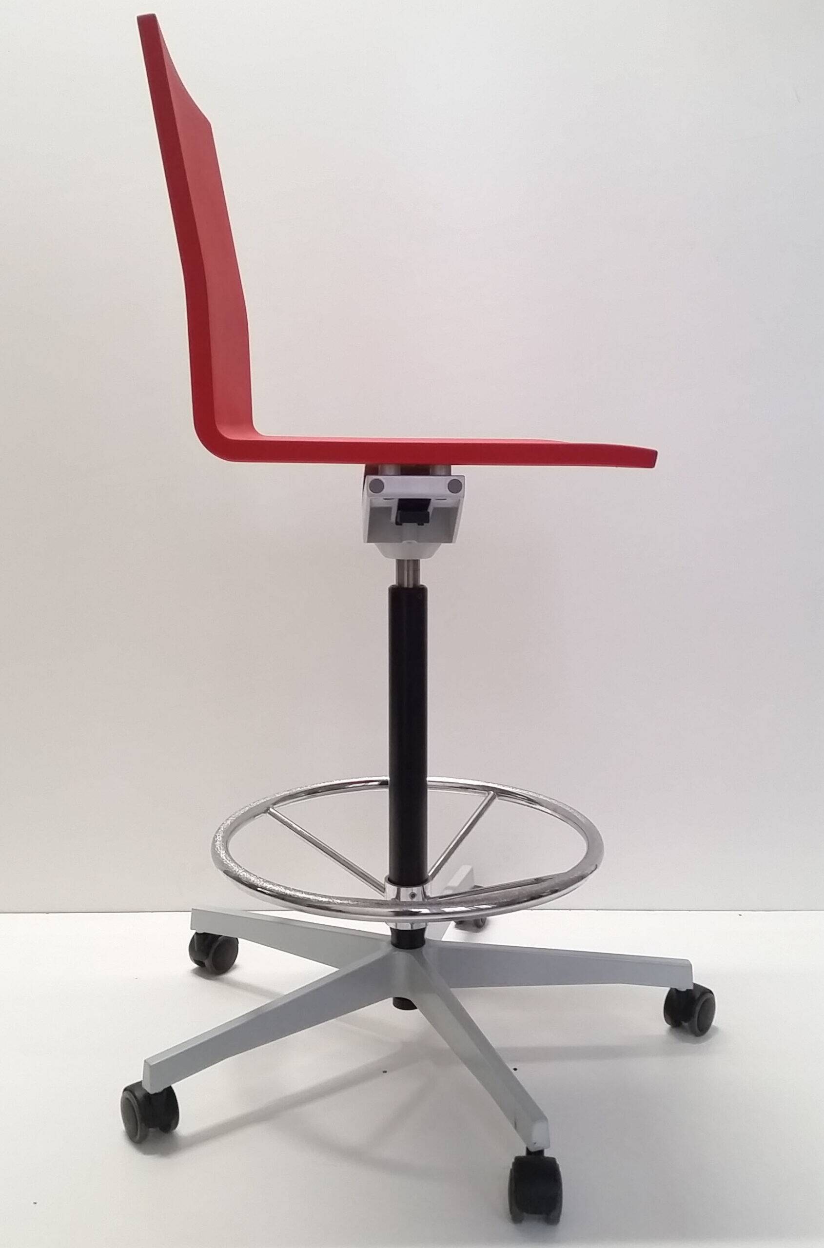 Maarten Van Severen .04 red high desk or bar chair