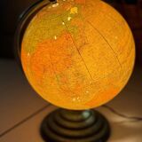 Vintage glass and metal world map for Perrina, circa 1960