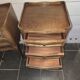 Pair of Louis XV style bedside tables in oak