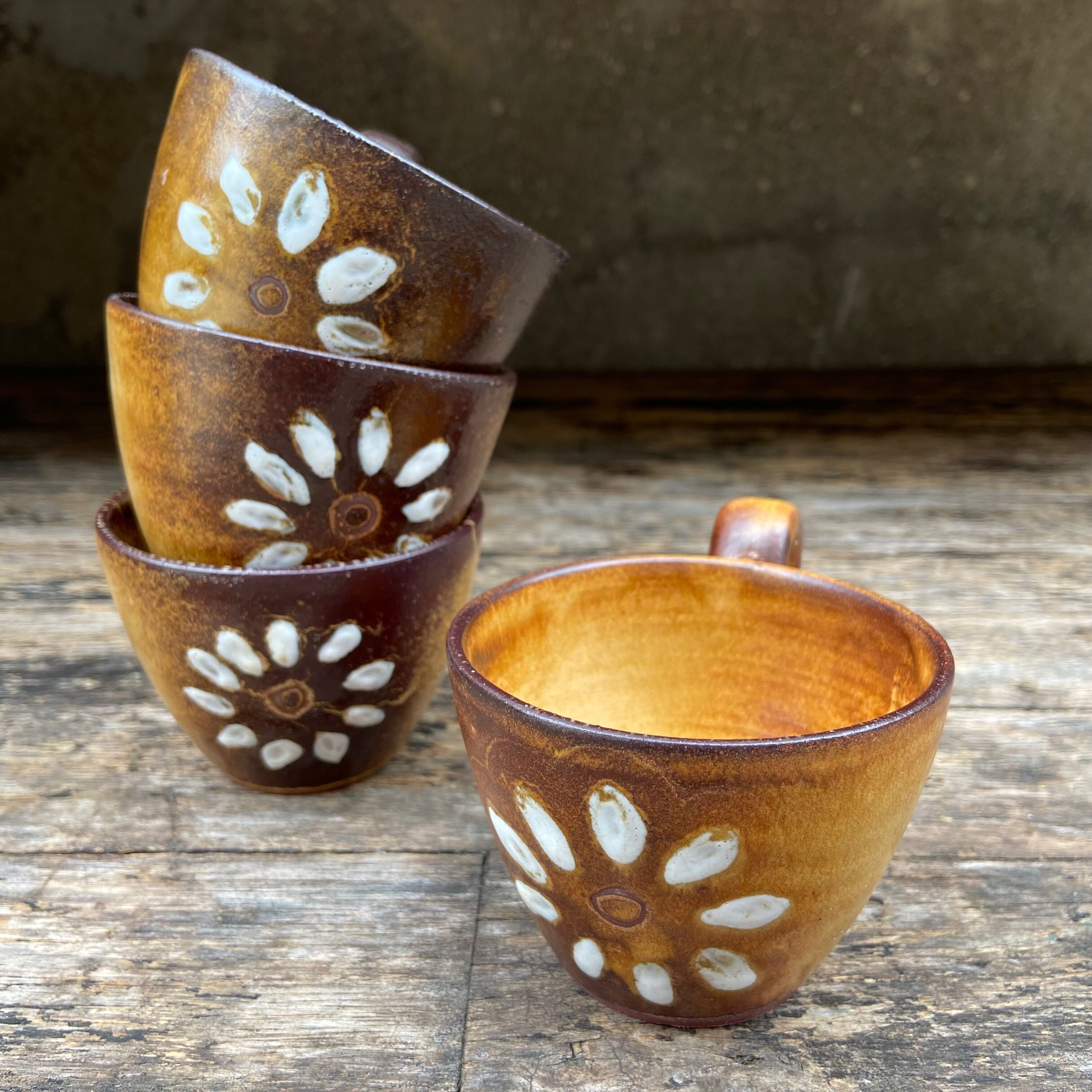 Set of 4 cups at coffee Vallauris 70