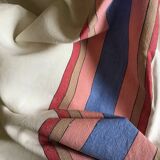 Colored striped linen tablecloth