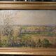 Oil painting on hardboard from 1922 signed Georges Bourgeot