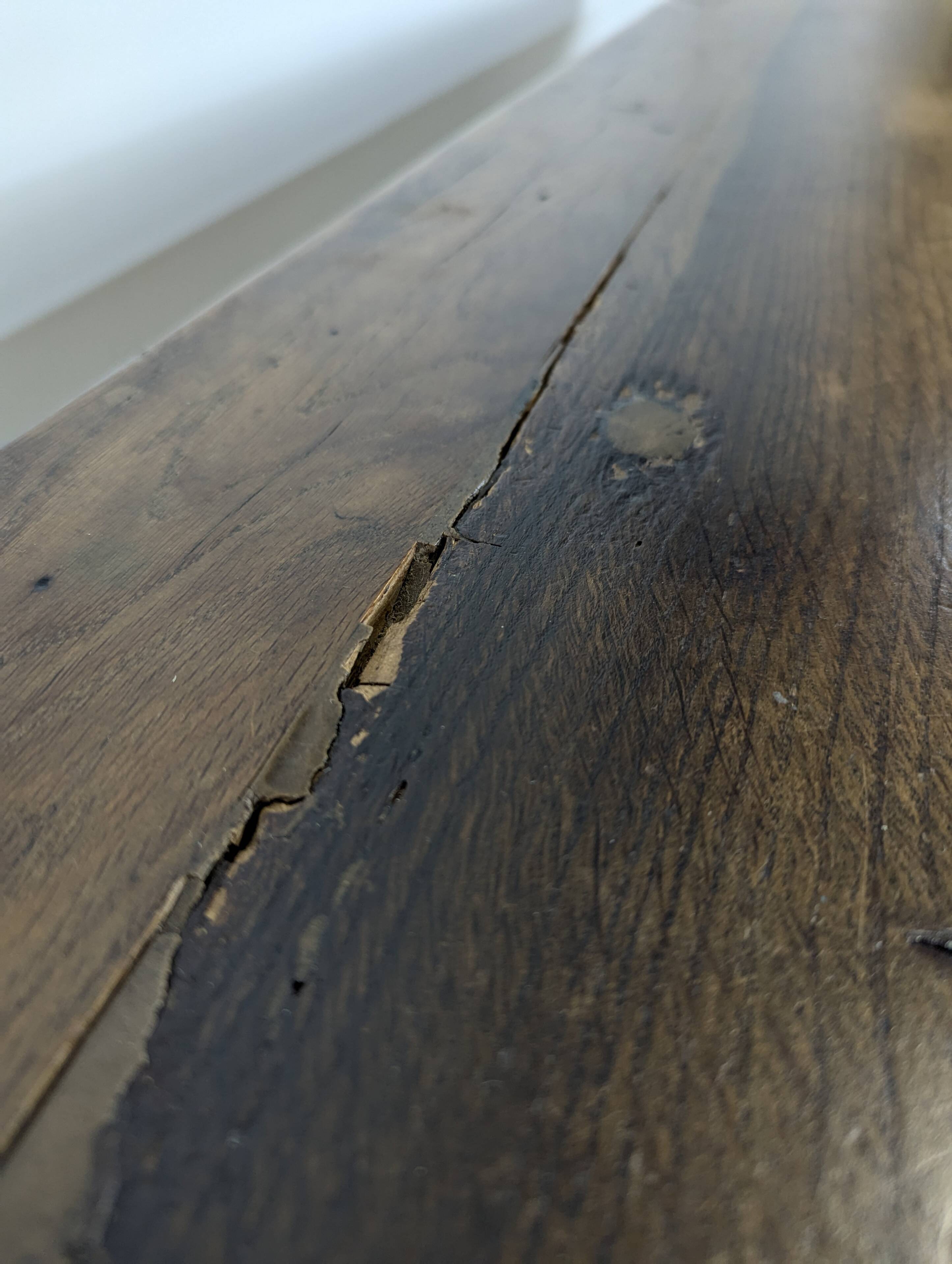 Two-column solid oak monastery table