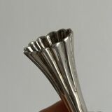 slender chrome metal candlestick