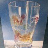 Vintage Luminarc decorated nasturtium vase (25cm) A1