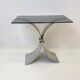 Space age side table in brushed steel, 1970s