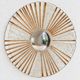 Large glass sunburst mirror / 1960s / 78 cm