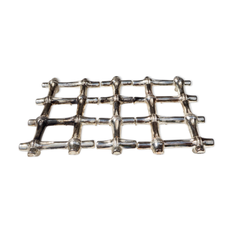 Dessous de plat en argent façon bambou