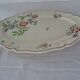 Oval dish Sarreguemines faience old flower decoration Strasbourg
