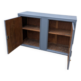 Buffet peint en bleu-gris
