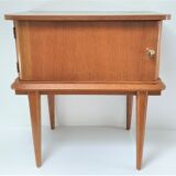 Bedside wood feet tapered 60s
