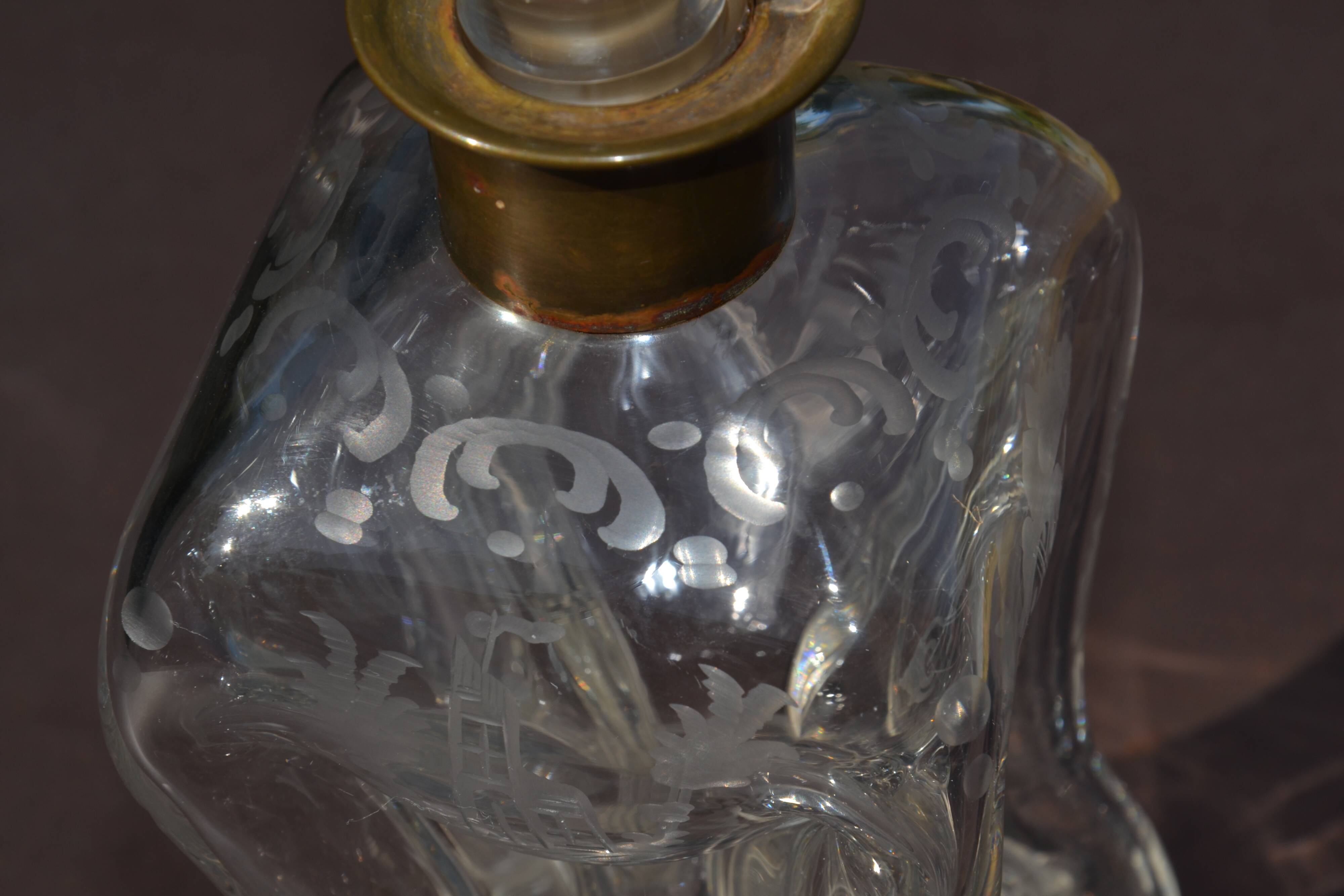 Carafe en cristal gravé Jacob Eiler Bang Danemark