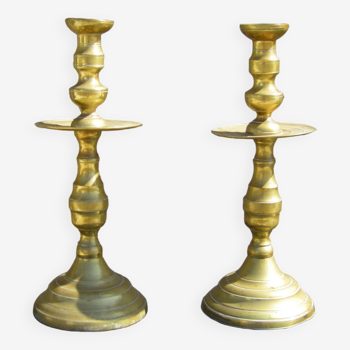 Pair of antique candle holders