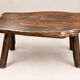Rustic coffee table in solid wood – brutalist spirit