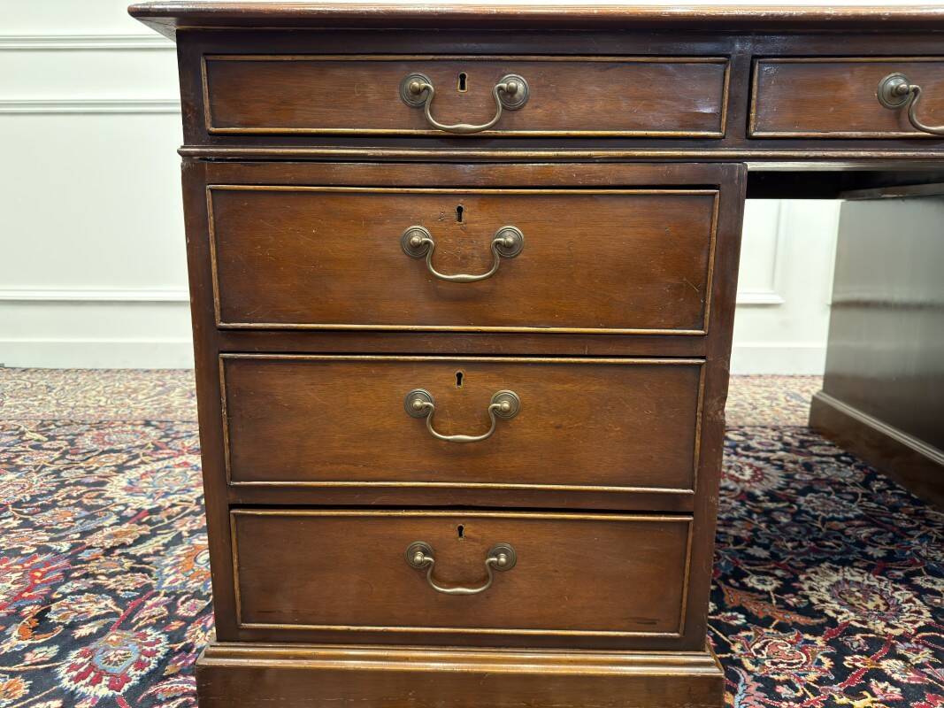 Large Antique English Desk Partnerdesk