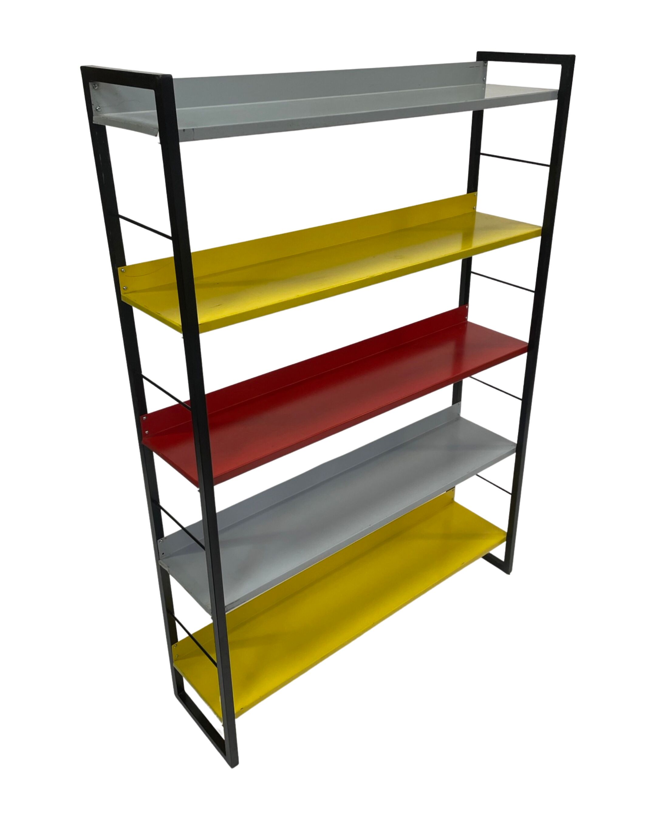 Tomado shelving unit in metal and several colours - 1960s dutch design