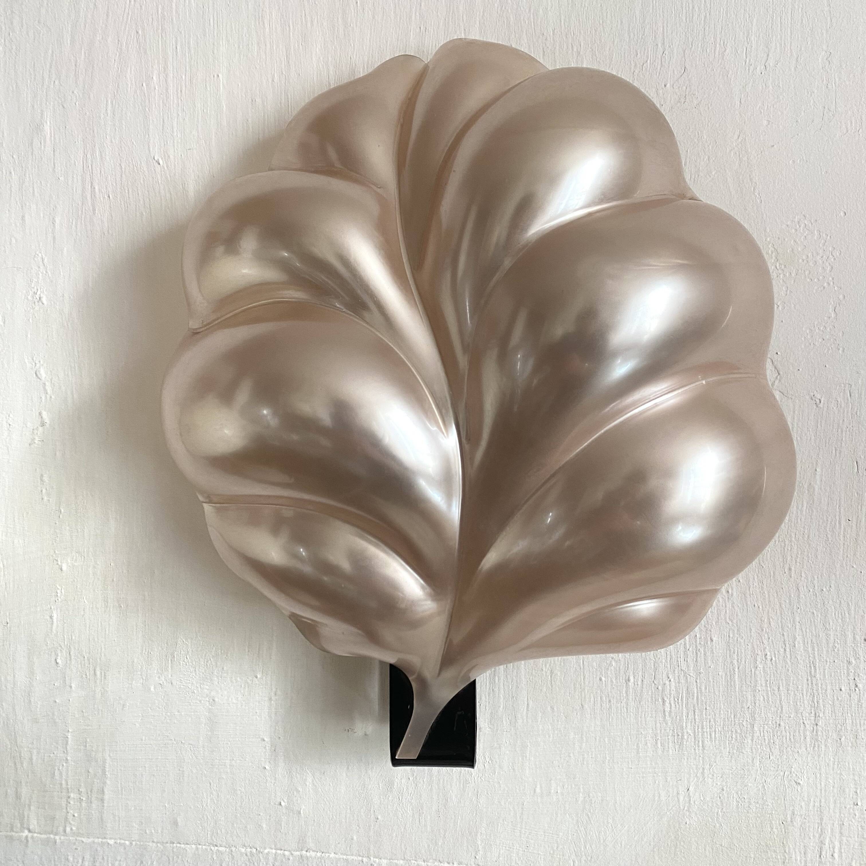 Pearly wall light by Laurent Rougier, 1970