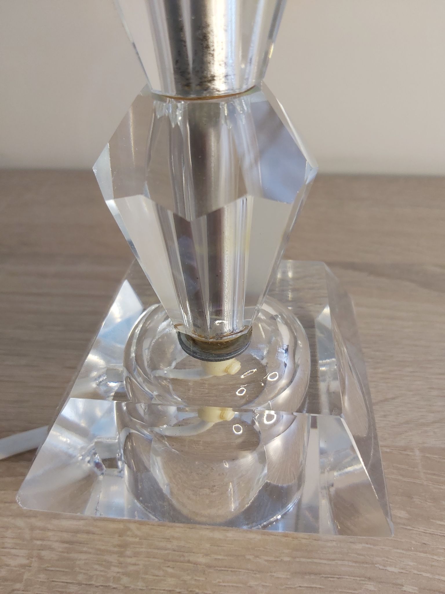 Lampe de chevet en verre acrylique années 1960