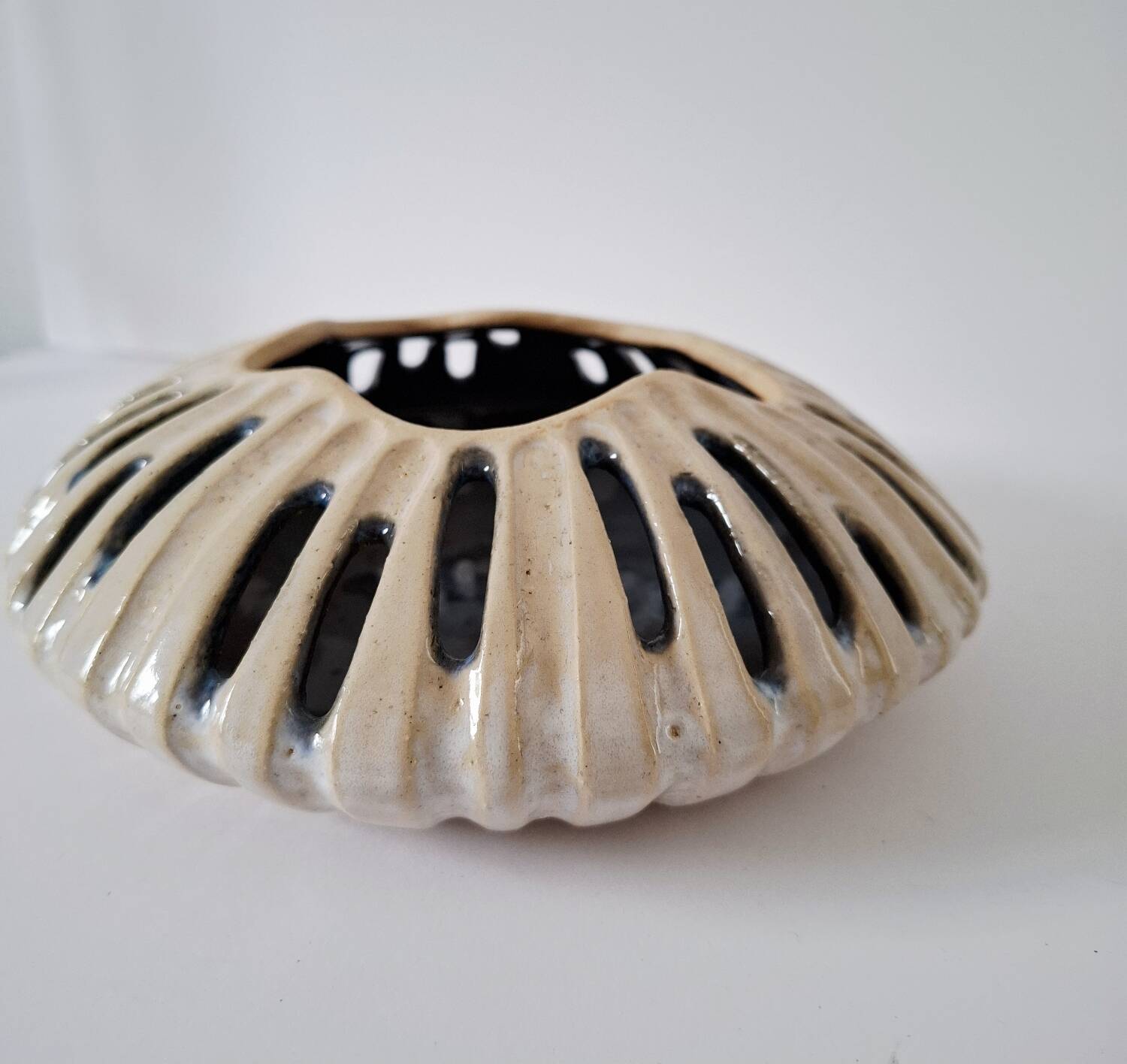 Vintage ceramic openwork vase
