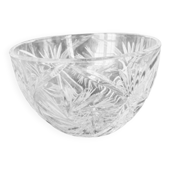 Pinwheel cut crystal bowl - bowl - empty pocket