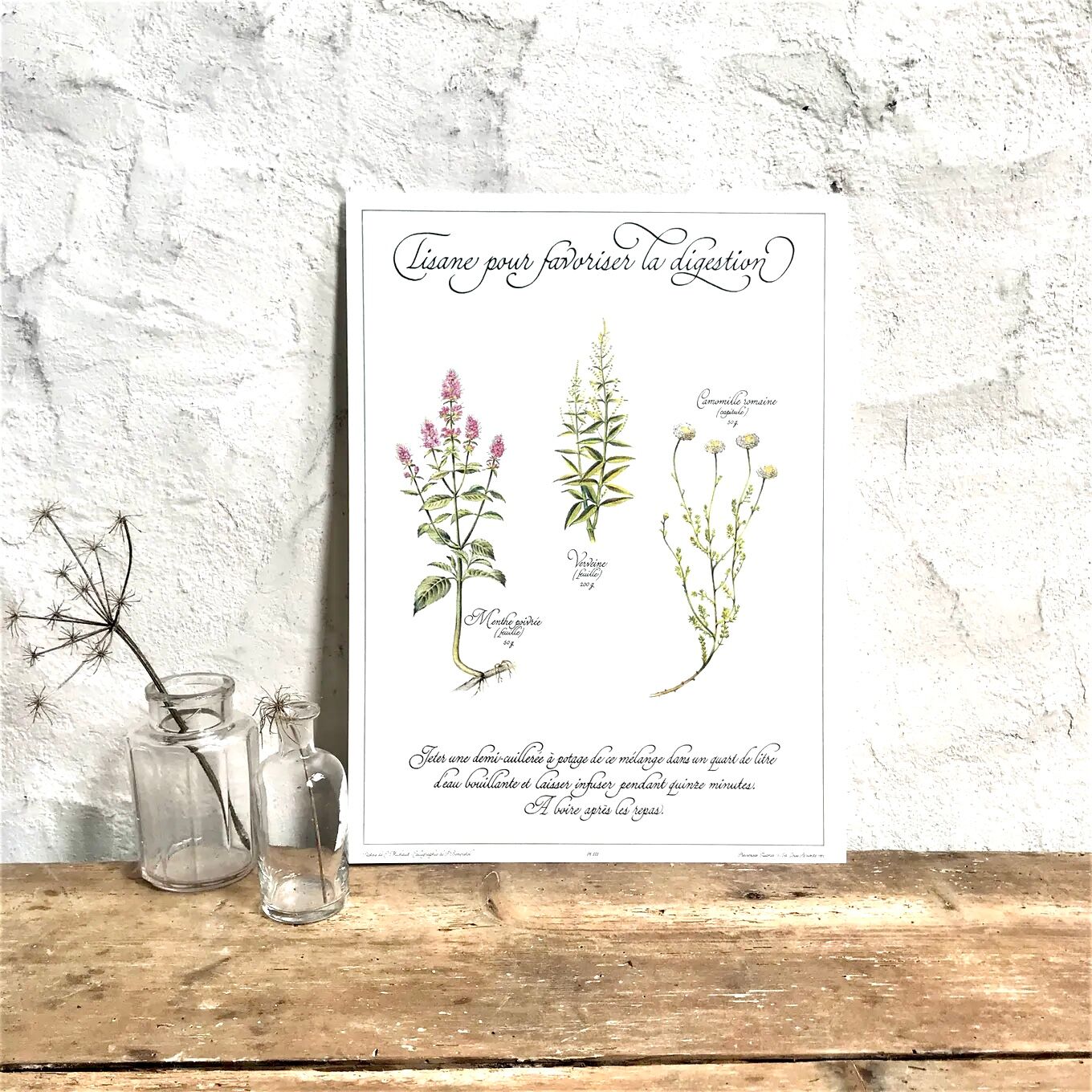 Botanical tea board to promote digestion