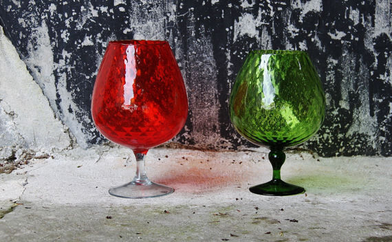 Green Italian vase, 1970 s