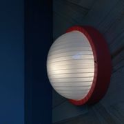 Applique murale plafonnier hublot verre Prisma modèle Eko rouge LAMP-7441
