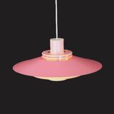 Great pink restored Danish ceiling lamp *** Danish design *** unique *** Denmark 1970's