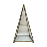 Brass pyramid showcase