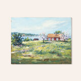 Swedish spring, oil on plate, 35 x 27cm