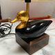 Vintage lamps black and gold duck