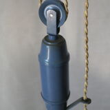 Suspension enamelled sheet metal rises drop vintage blue