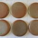 Lot 6 plates flat vintage handmade sandstone