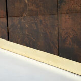 Aldo Tura sideboard in brown parchment and brass 1960
