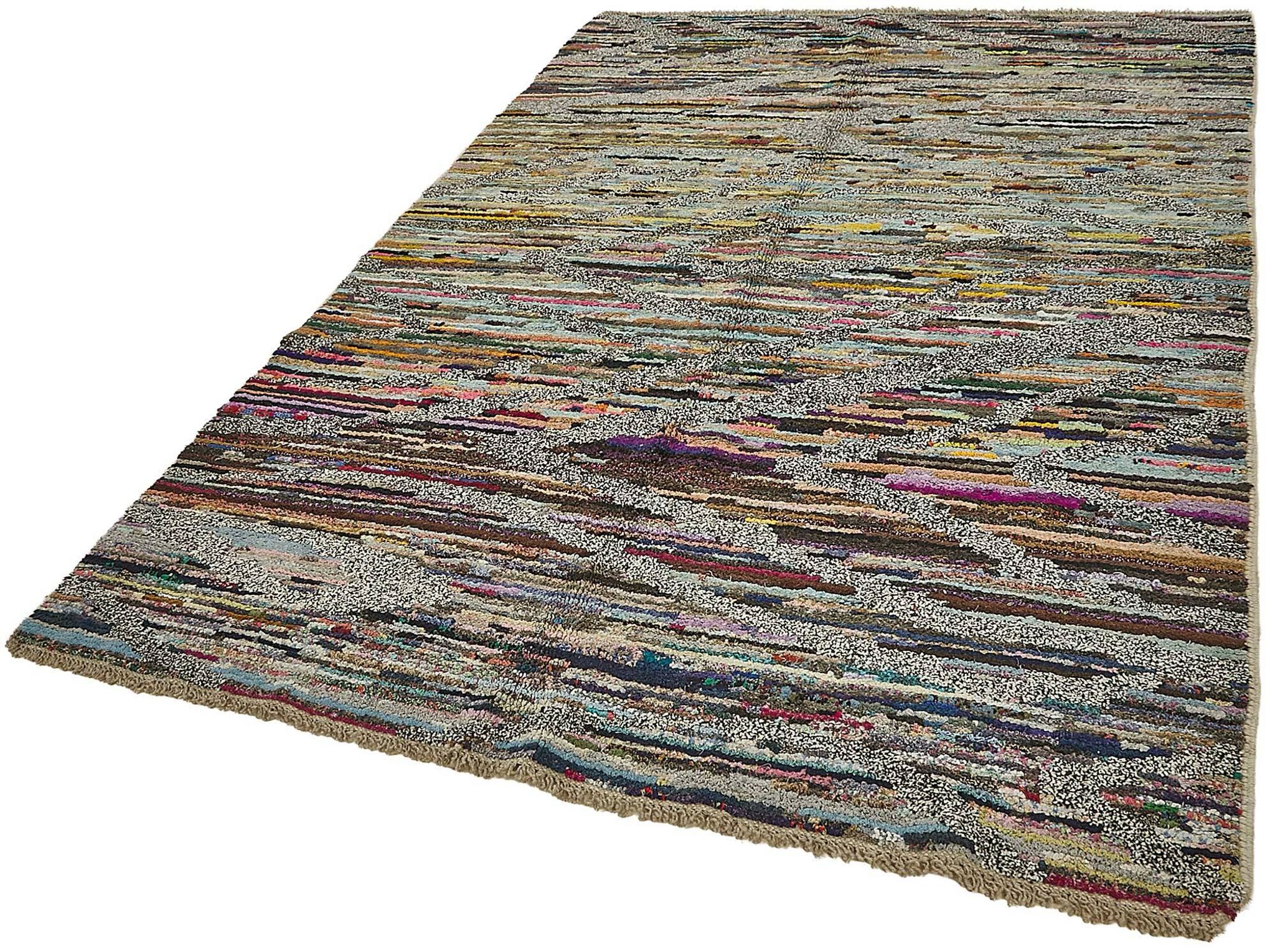 Tapis boho recyclé turc fait main 175 cm x 251 cm