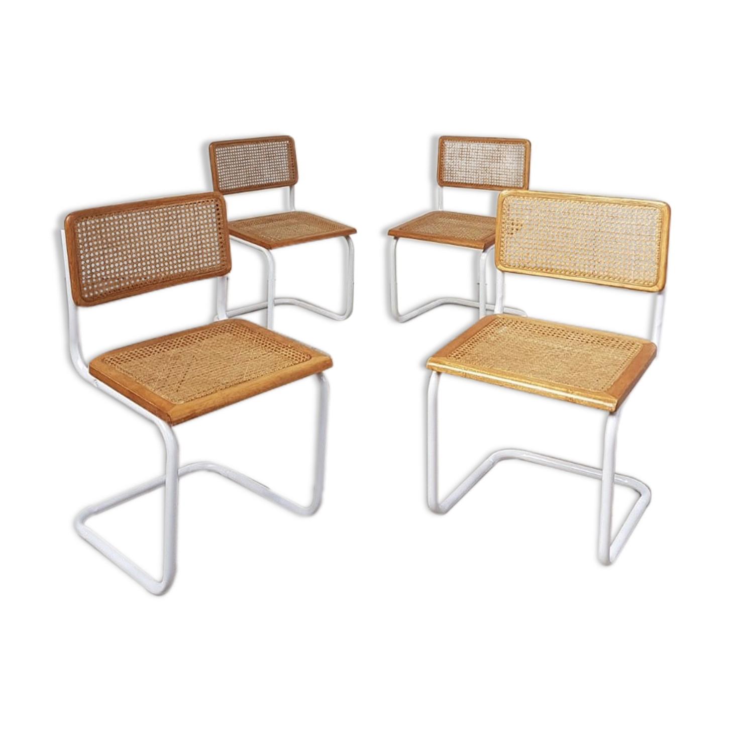 Set of 4 Habitat cesca dining chairs by Marcel Breuer, 80