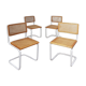 Set of 4 Habitat cesca dining chairs by Marcel Breuer, 80