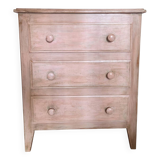 Small Parisian-style chest of drawers patinated in pink.