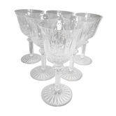 6 glasses of red wine in Saint Louis crystal, Tommy model